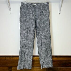 Talbots Black & White Linen Blend Trousers- 4P